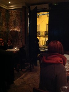 Very dark picture, because it was a very dark, very small, very cool restaurant.