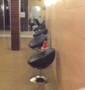 Entrance to hotel where we are staying. Sort of odd