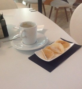 Cafe con leche is why I'm awake right now, at one a.m.